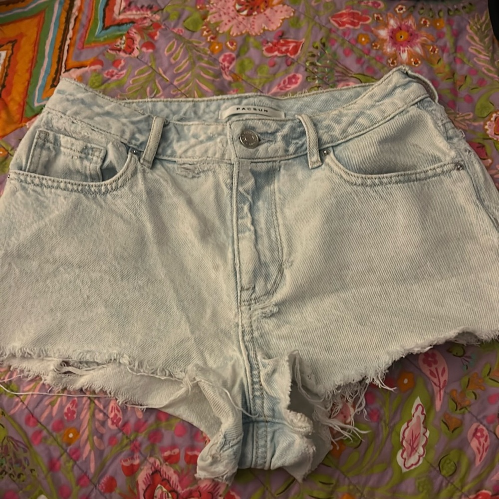 Pacsun high rise shorts light wash